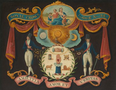 A 22. számú Királyi Korona páholy emblémái alkotó: Artist Unknown