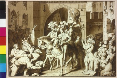 V. Károly császár és testvérei, I. Ferdinánd, aki Bécsben a sisakja elfoglalásakor jelen van a végzettségű Oglu Mihály pasa sisakjánál. alkotó: Artist Unknown