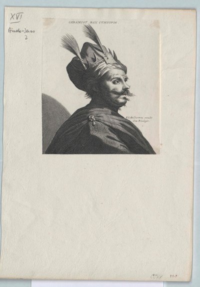 Amda-Jesus, Abesszínia császára (nyomtatás) alkotó: Artist Unknown