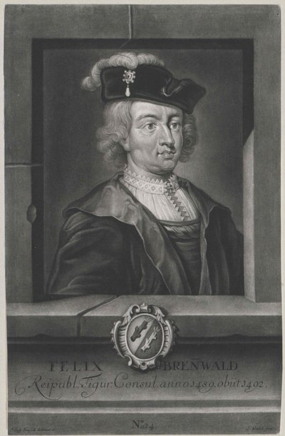 Felix Brennwald (nyomtatás) alkotó: Artist Unknown
