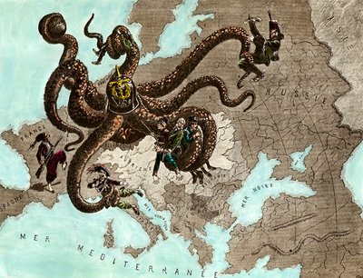 Első világháború: a német polip alkotó: Artist Unknown