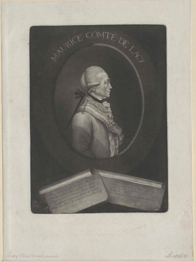 Franz Moritz gróf Lacy (nyomtatás) alkotó: Artist Unknown