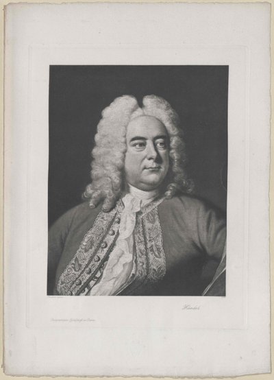 Georg Friedrich Haendel (nyomtatás) alkotó: Artist Unknown
