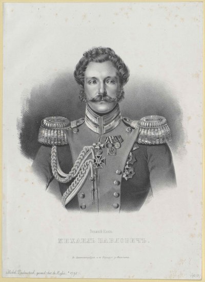 Mihály orosz nagyherceg (nyomtatás) alkotó: Artist Unknown