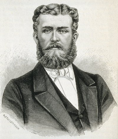 HOHENZOLLERN-SIGMARINGEN, Leopold (1835-1905). I. Carol román király testvére és a későbbi Ferdinánd román király apja. Metszet alkotó: Artist Unknown