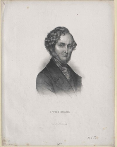 Hector Berlioz (nyomtatás) alkotó: Artist Unknown