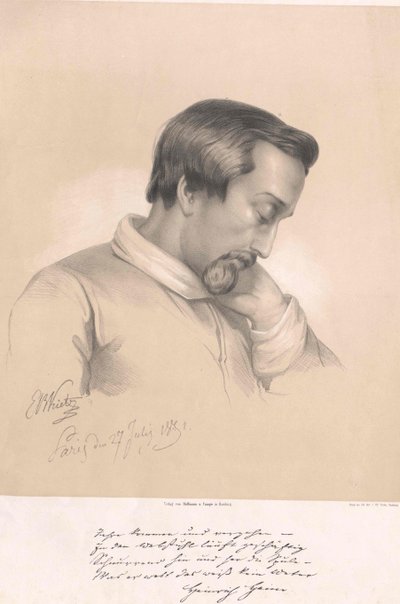 Heinrich Heine (nyomtatás) alkotó: Artist Unknown