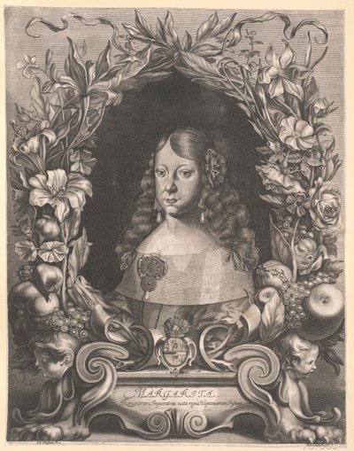 Margit Terézia spanyol infánsnő (nyomtatás) alkotó: Artist Unknown