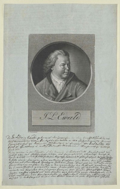 Johann Ludwig Ewald (nyomtatás) alkotó: Artist Unknown
