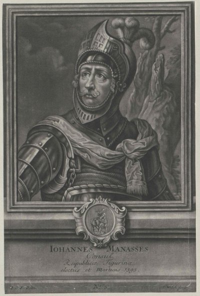 Johann Manasses (nyomtatás) alkotó: Artist Unknown
