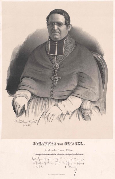 Johannes von Geissel alkotó: Artist Unknown