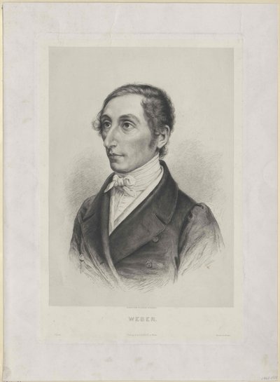 Karl Maria von Weber (nyomtatás) alkotó: Artist Unknown