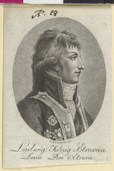 Ludwig etruriai király (nyomtatás) alkotó: Artist Unknown