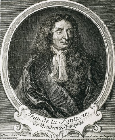 LA FONTAINE, Jean de (1621-1695). Angol író. Metszet alkotó: Artist Unknown