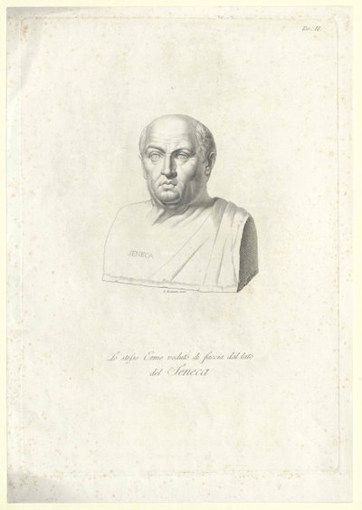 Lucius Annaeus Seneca (nyomtatás) alkotó: Artist Unknown