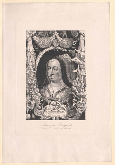 Burgundi Mária (nyomtatás) alkotó: Artist Unknown