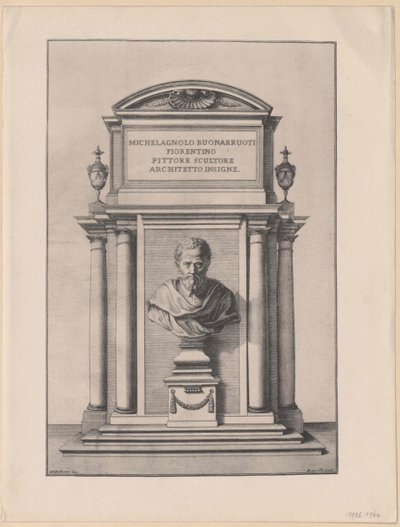 Michelangelo Buonarotti (nyomtatás) alkotó: Artist Unknown