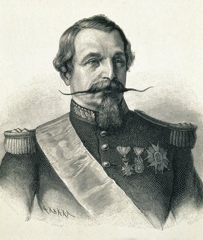 NAPOLEON III, Charles-Louis Napoleon Bonaparte (1808-1873). A II. köztársaság elnöke (1848-1852) és Franciaország császára (1852-1870). III. Napóleon portréja. Metszet. alkotó: Artist Unknown