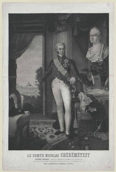 Nikolai Petrowitsch gróf Sheremetev alkotó: Artist Unknown