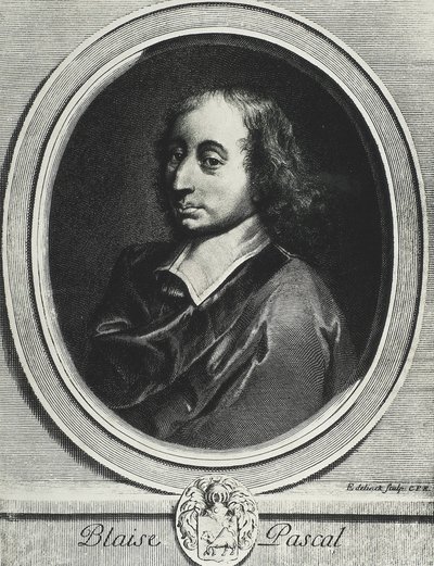 PASCAL, Blaise (1623-1662). Francia matematikus, fizikus és filozófus. Metszet alkotó: Artist Unknown