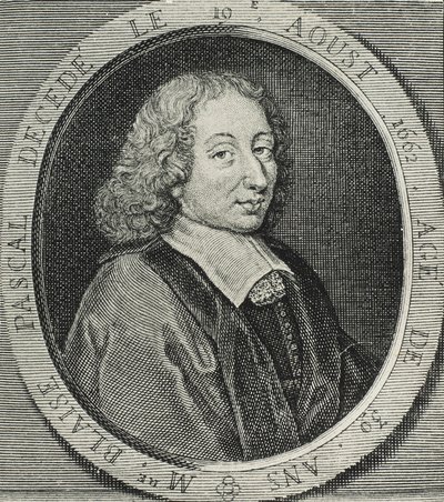 PASCAL, Blaise (1623-1662). Francia matematikus, fizikus és filozófus. Metszet alkotó: Artist Unknown