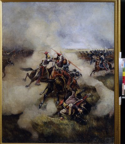 Lengyel ulánusok harcolnak kozákokkal (olaj, vászon) alkotó: Artist Unknown