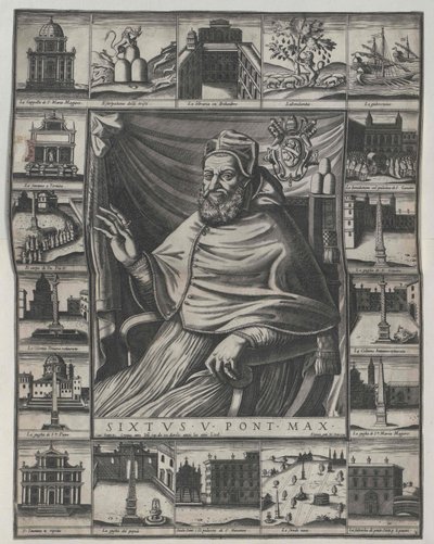 V. Sixtus pápa. alkotó: Artist Unknown