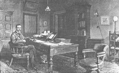 Arthur Conan Doyle portréja (metszet) alkotó: Artist Unknown