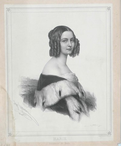 Baden Marie hercegnő (nyomtatás) alkotó: Artist Unknown