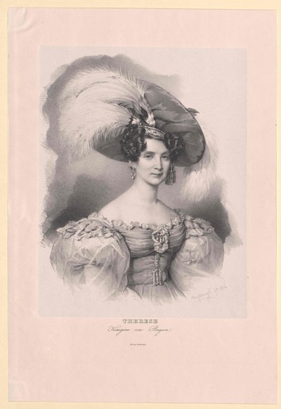 Szász-Hildburghausen hercegnője (1792-1854) Therese alkotó: Artist Unknown
