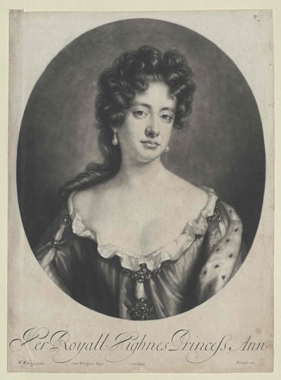 Anna angol királynő (nyomtatás) alkotó: Artist Unknown