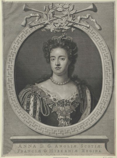 Anna angol királynő (nyomtatás) alkotó: Artist Unknown