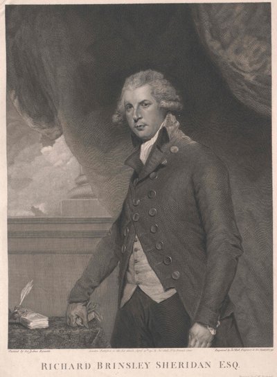 Richard Brinsley Sheridan alkotó: Artist Unknown