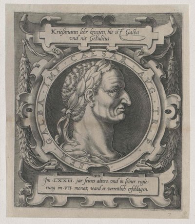 Galba római császár (nyomtatás) alkotó: Artist Unknown