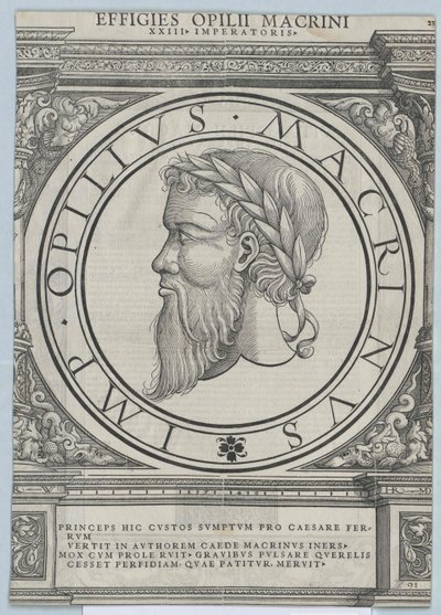 Macrinus római császár alkotó: Artist Unknown