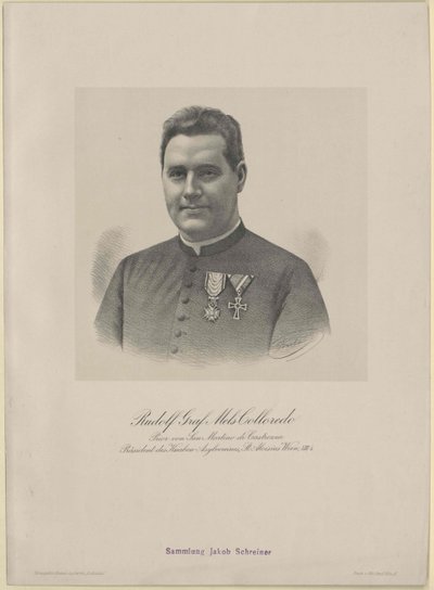 Rudolf gróf Mels-Colloredo (nyomtatás) alkotó: Artist Unknown