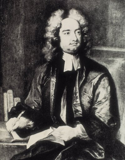 SWIFT, Jonathan (1667-1745). Ír pap és szatirikus író. Portré a dublini Szent Patrik-székesegyház dékánjaként Charles Jervas (1675-1739) festménye után. Metszet. Magántulajdonban. alkotó: Artist Unknown