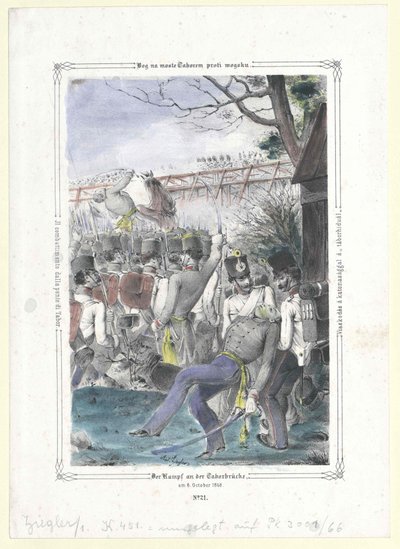 Harc a Taborhídnál (Taborbrücke) alkotó: Artist Unknown