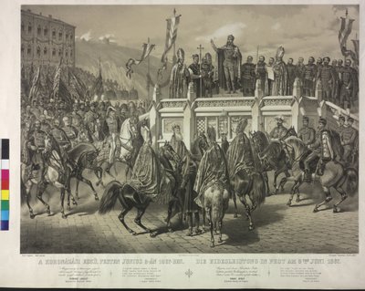Az eskütétel Pestújhelyen 1867. június 8-án. alkotó: Artist Unknown