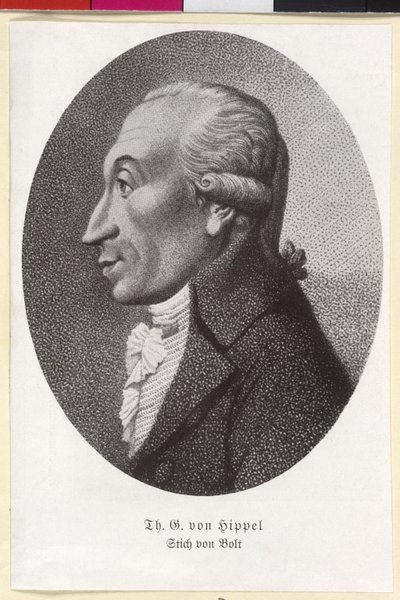 Theodor Gottlieb von Hippel alkotó: Artist Unknown