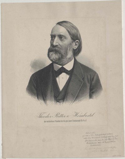 Theodor Ritter Hornbostel (nyomtatás) alkotó: Artist Unknown