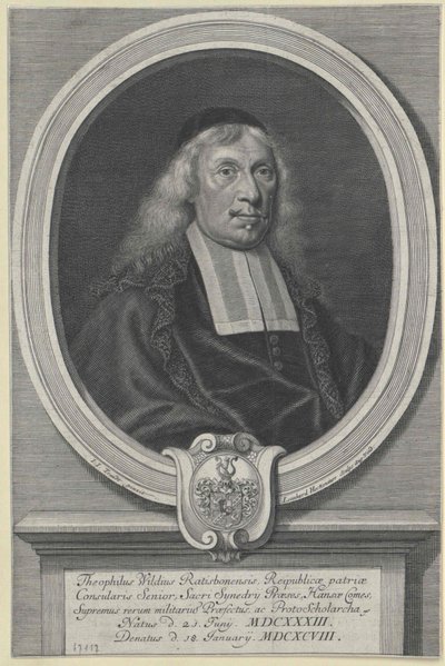 Theophilus Wild (nyomtatás) alkotó: Artist Unknown
