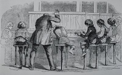 EGYESÜLT KIRÁLYSÁG. ANGOLORSZÁG. Ipari forradalom. Gyerekek gépeket használnak egy textilgyárban. Metszet. alkotó: Artist Unknown