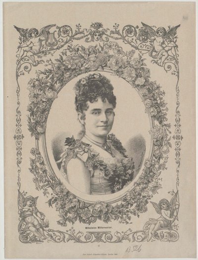 Wilhelmine Mitterwurzer (nyomtatás) alkotó: Artist Unknown
