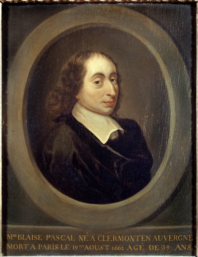 Blaise Pascal (1623-1662) portréja (olaj, vászon) alkotó: Artist Unknown