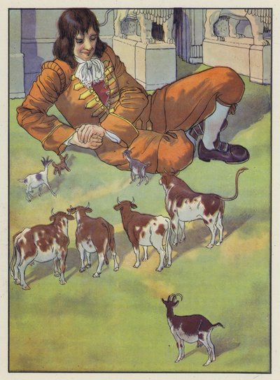 Illusztráció a Gulliver utazásaihoz, Jonathan Swift alkotó: Artus Scheiner