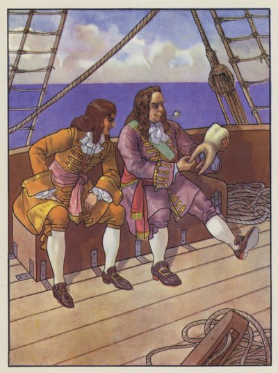 Illusztráció a Gullivers utazásokhoz, Jonathan Swift alkotó: Artus Scheiner