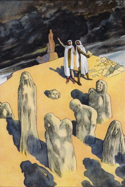 Prométheusz agyagból embert teremtett (színes litho) alkotó: Artus Scheiner