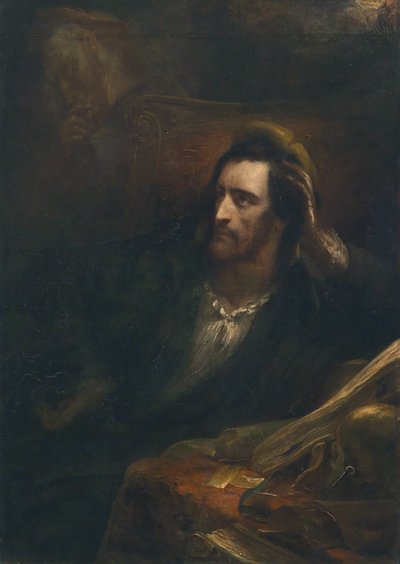 Faust dolgozószobájában, jobbra lent, Ary Scheffer 1831 aláírásával és keltezésével alkotó: Ary Scheffer