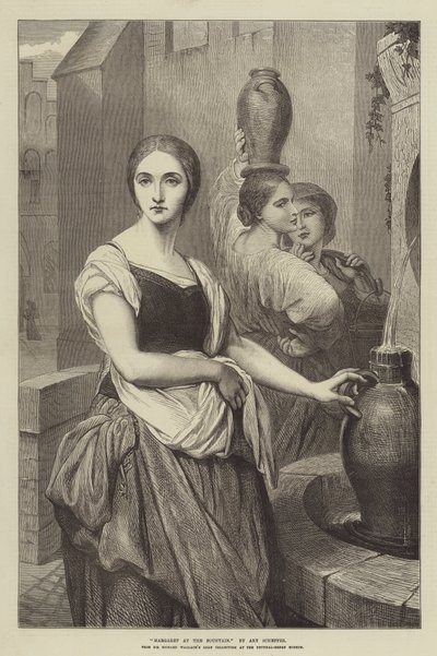 Margaret a szökőkútnál alkotó: Ary Scheffer